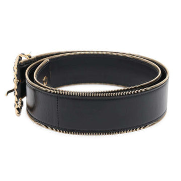 CHANEL Belt Black Lambskin Size 85