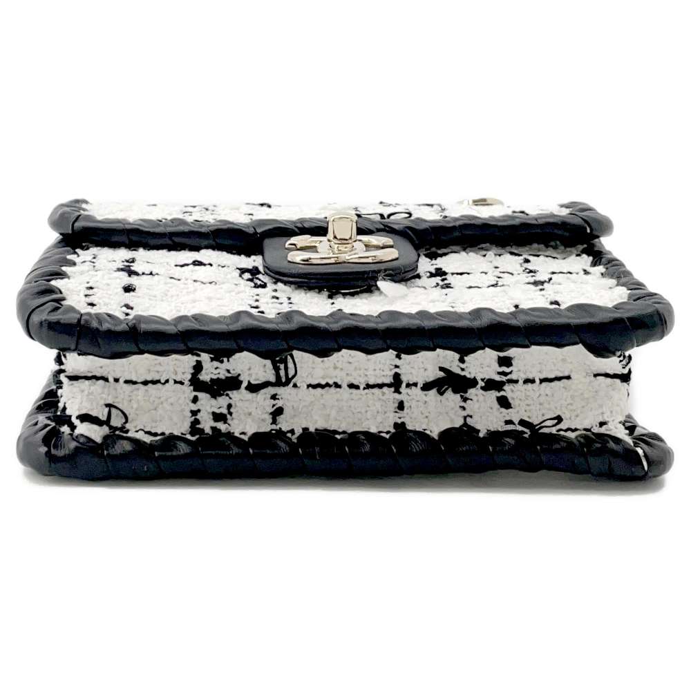 CHANEL Tweed Shoulder Bag Black/WhiteAS2495 Tweed Calf Leather