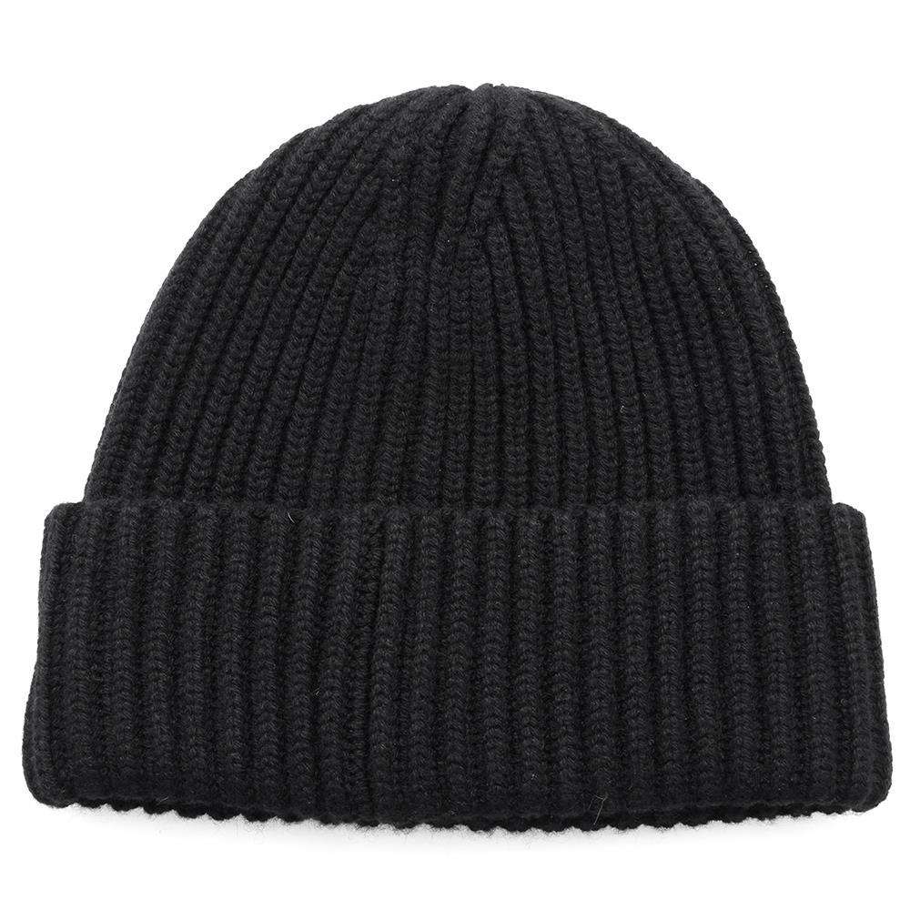 CHANEL Sequins logo knit cap BlackAA9553 Cashmere100%