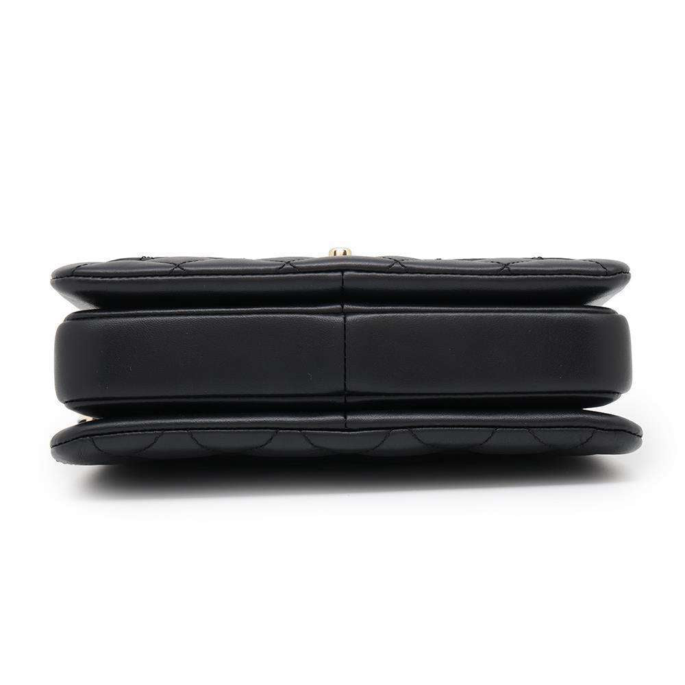CHANEL Trendy CC Top Handle Mini Flap Bag BlackAS4654 Lambskin