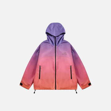 Y2K Tie Dye Rainbow Zip-up Windbreaker