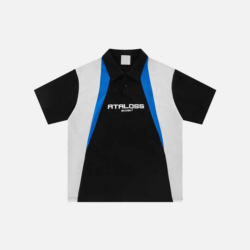 Vintage Polo Splicing Color T-shirt