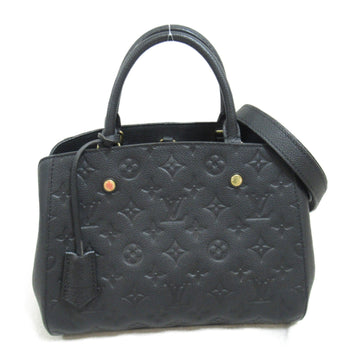 Louis Vuitton Montaigne BB Shoulder Bag Shoulder Bag Leather Monogram Emplant  Black M41053