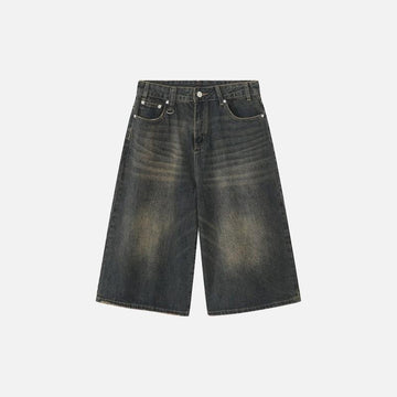Y2k Vintage Black Wide-leg Jorts