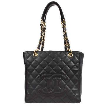 Chanel 2008-2009 Petite Shopping Tote PST Black Caviar