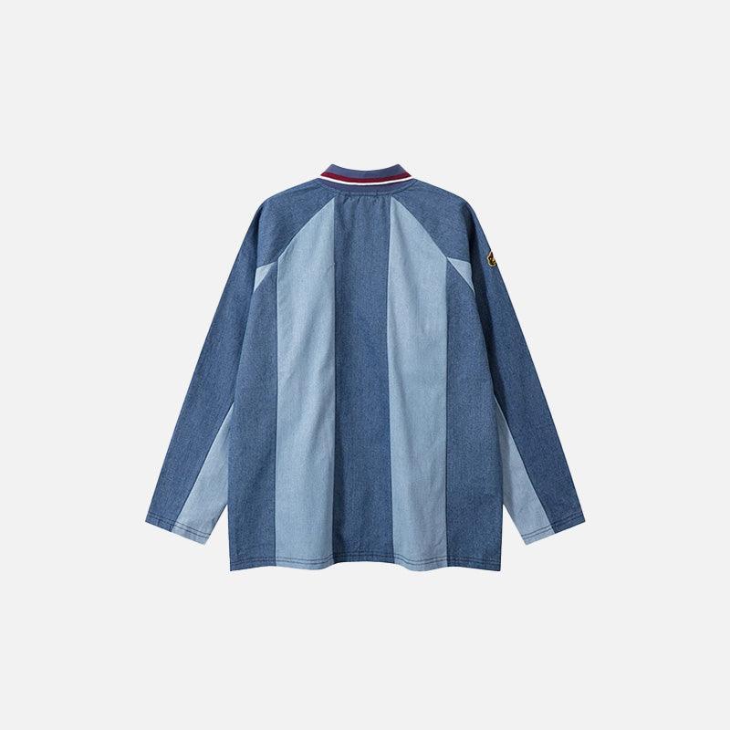 Blue Stripes Vintage Long Sleeve T-shirt