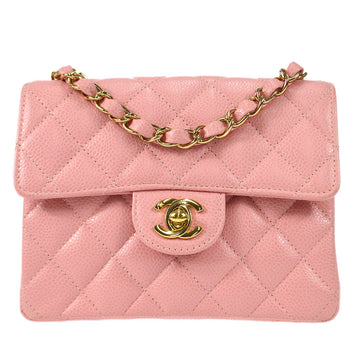 Chanel Pink Caviar Mini Square Flap Bag 17
