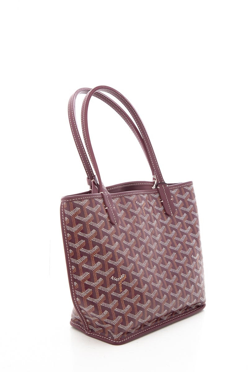 Goyard Maroon Reversible Anjou Mini Tote NWT