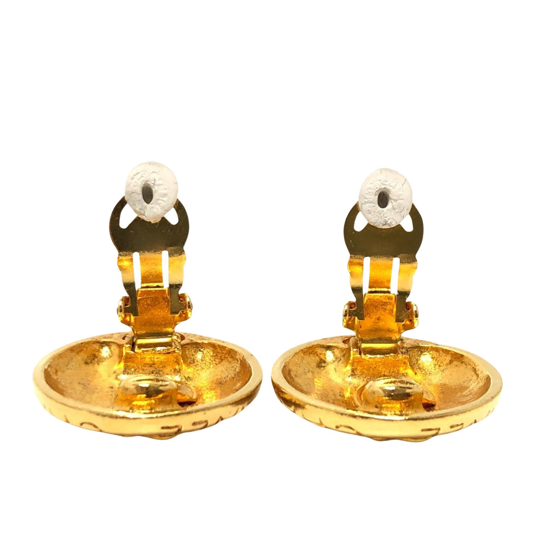 Chanel Vintage Round Clip Earrings