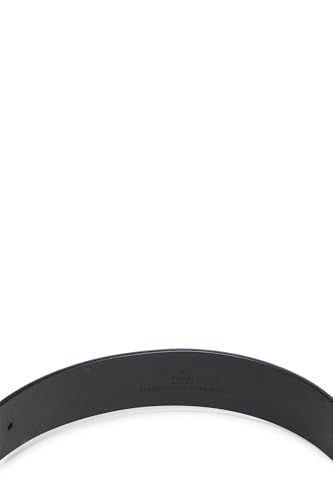 Gucci,  Black Guccissima Leather Interlocking GG Belt, Black