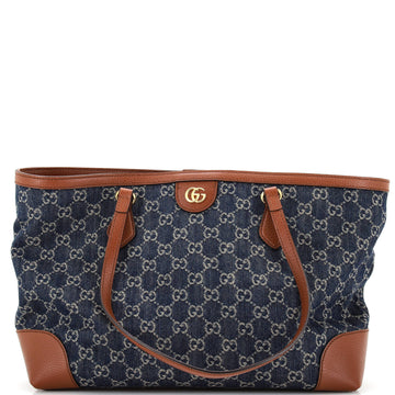 Ophidia Shopping Tote GG Denim Medium