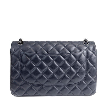 Chanel Navy Caviar Jumbo Classic