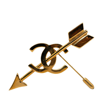 Chanel Vintage Cocomark Arrow Arrow Motif Brochure Gold Makeup  CHANEL