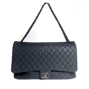 Chanel Navy XXL Classic w/ Gunmetal Hardware