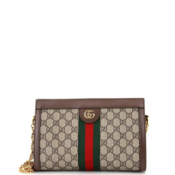 Ophidia Chain Shoulder Bag GG Coated Canvas Small