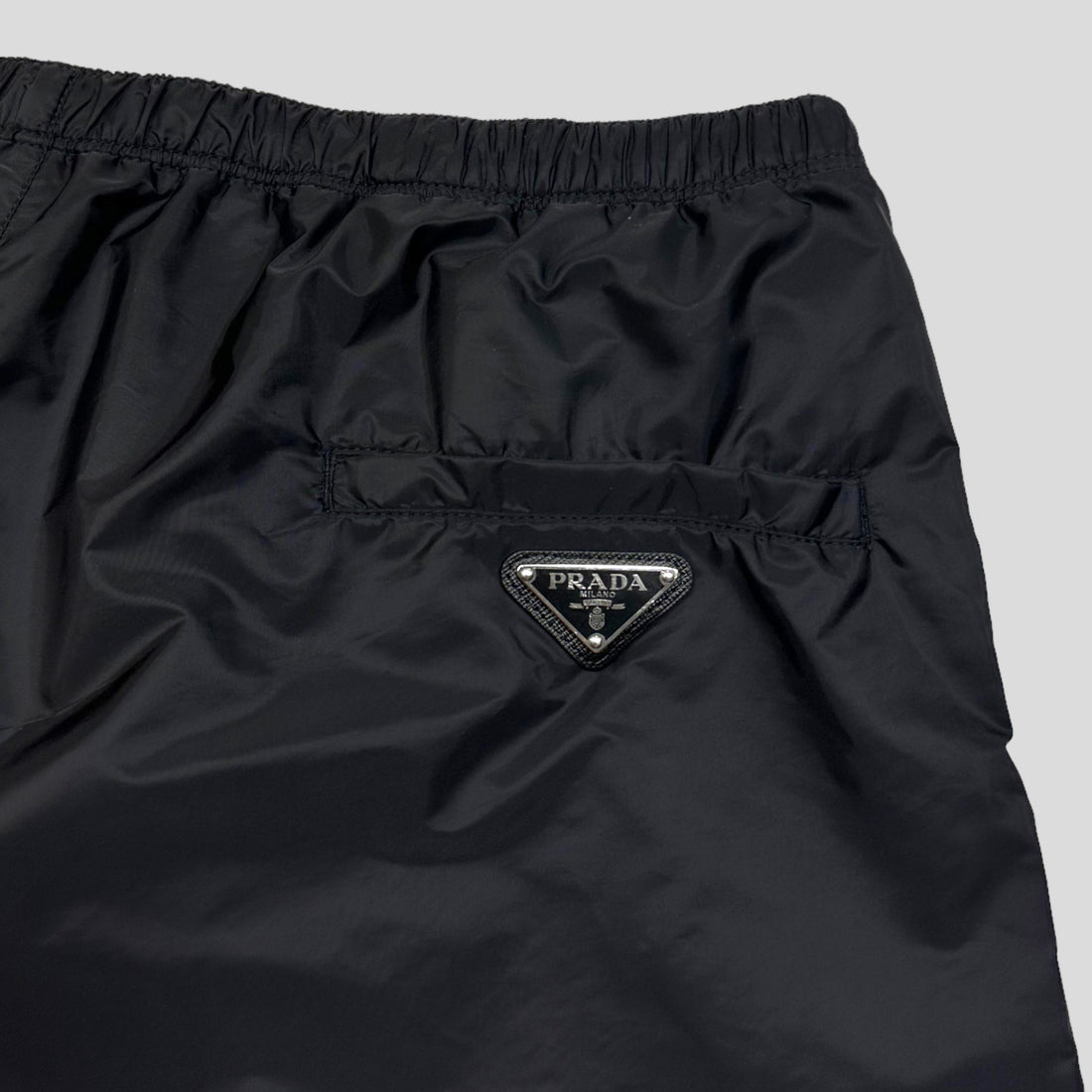 Prada Milano 2023 Re-Nylon Triangle Logo Shorts - IT54