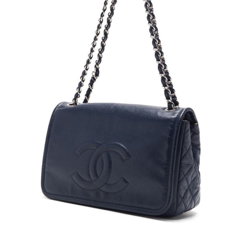 Chanel Matrasse Coco Chain Sder St Caviar S Navy (Silver G ) Tote Bag  Tote Bag Ladies Tooth Bag Hybrid ? Delivery? es s Online