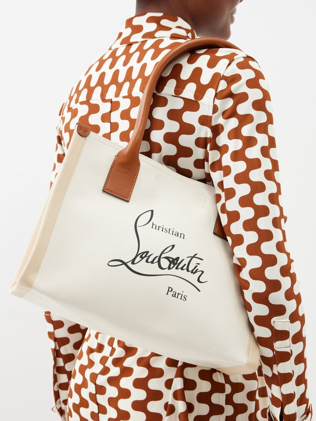 Christian Louboutin Women Small Nastroloubi Canvas Tote Bag