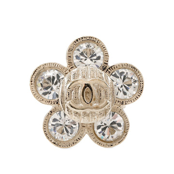 Chanel Large Stone Camellia Ring w/ CC Center