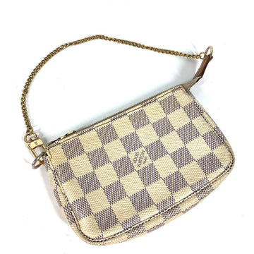 LOUIS VUITTON Handbag N58010 Damier Azur Canvas white Damier Azur Mini Pochette Accessoires Women Used