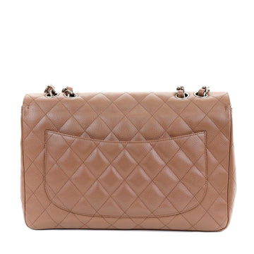 Chanel Caramel Caviar Jumbo Classic w/ Silver Hardware