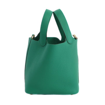 HERMES Hermes Picotin Lock PM Handbag B? 2023 Made around Vertigo G  Green clemence  New Unused]  Vertigo Quality Woodwear