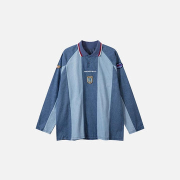 Blue Stripes Vintage Long Sleeve T-shirt
