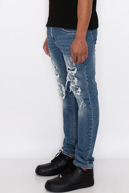 Men Rip & Repair Denim Jeans