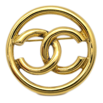 Chanel Medallion Brooch Pin Gold 1271