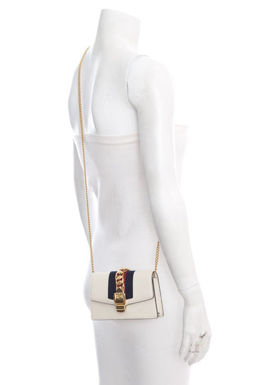 Gucci Cream Sylvie Super Mini Handbag
