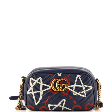 GG Marmont Shoulder Bag GucciGhost Matelasse Leather Small