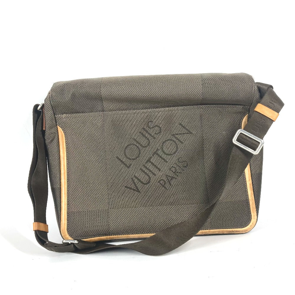 LOUIS VUITTON Shoulder Bag M93030 Damier Jean Canvas khaki Damier Jean Messager mens Used