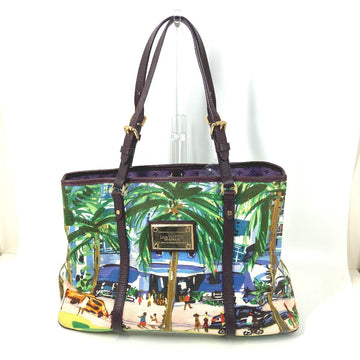 LOUIS VUITTON Tote Bag M93771 Canvas / leather green Eyeall hippo PM Women Used