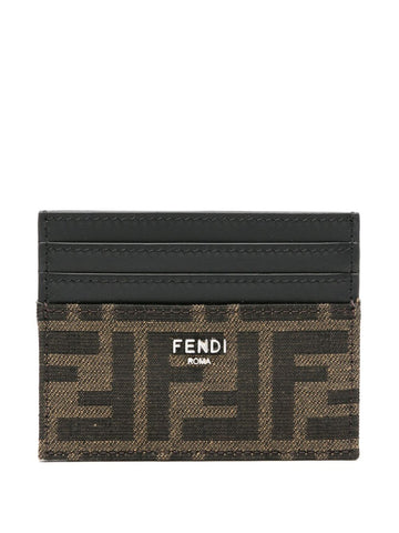 FENDI Mini Jacquard Leather Wallet - Stylish & Compact