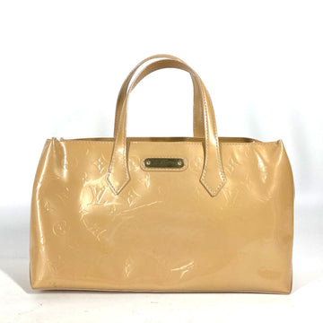LOUIS VUITTON Tote Bag M91642 Monogram Vernis beige Monogram Vernis Wilshire PM Women Used
