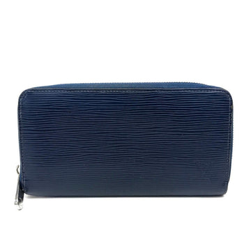 LOUIS VUITTON Long Wallet Purse M60307 Epi Leather blue Epi Zippy wallet Women Used