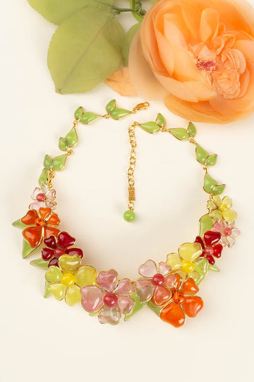 Collier en pâte de verre Augustine