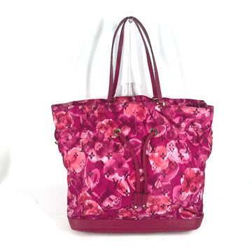 LOUIS VUITTON Tote Bag M94313 Leather / nylon pink Ikat Flower Floral Pattern Noeful MM Women Used