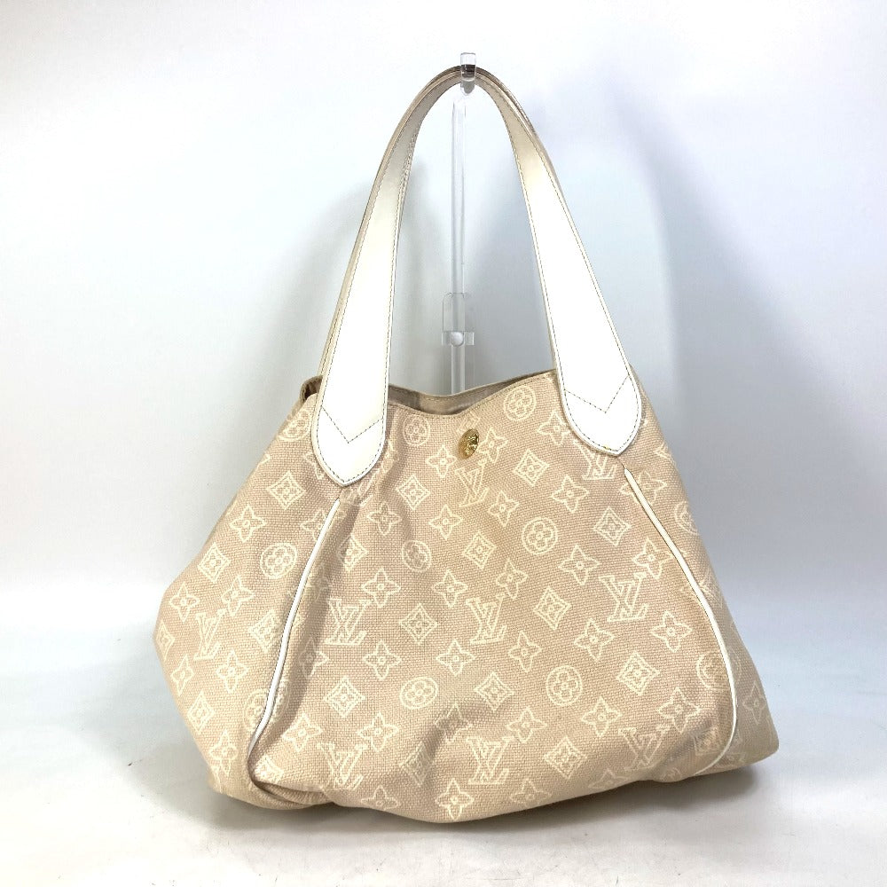 LOUIS VUITTON Tote Bag M95986 canvas beige Monogram beach line Cabas Ipanema GM Women Used