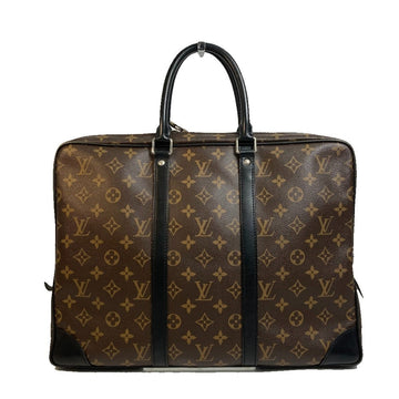 LOUIS VUITTON Briefcase M40225 Monogram canvas Brown Monogram Macasa Port Documan Voyajaj mens Used