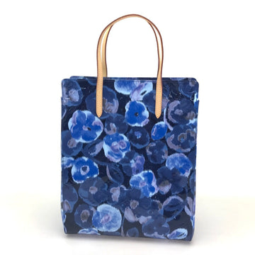 LOUIS VUITTON Tote Bag M90035 Patent leather blue Vernis Ikat Flower Catalina NS Women Used
