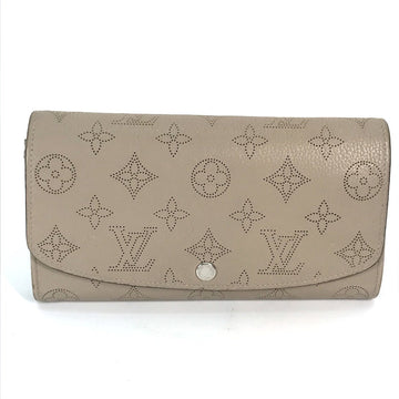 LOUIS VUITTON Long Wallet Purse M60144 Mahina leather beige Monogram Mahina Portefeuille Iris Women Used