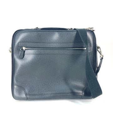 LOUIS VUITTON Business bag M32522 Taiga Leather black Taiga Porto Ordinatour Odessa mens Used