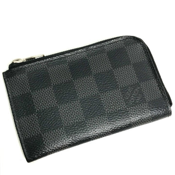 LOUIS VUITTON Coin case N61237 Damier Grafitto Canvas black Damier Grafitte Porto Monnaie mens Used