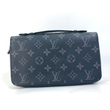 LOUIS VUITTON Long Wallet Purse M61698 Monogram Eclipse Canvas black Monogram Eclipse Zippy XL mens Used