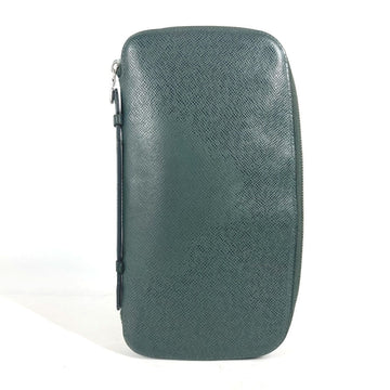 LOUIS VUITTON Long Wallet Purse M30654 Taiga Leather green Taiga Organizer Atoll mens Used