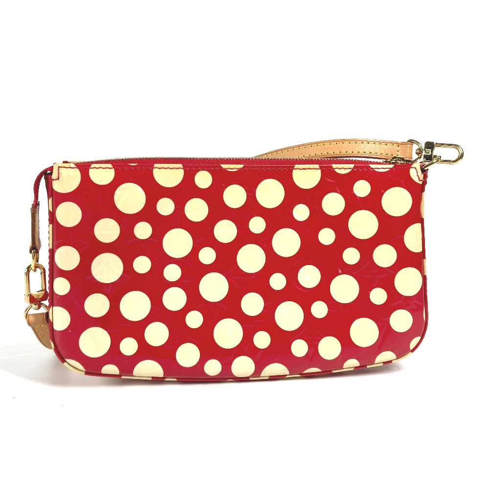 LOUIS VUITTON Shoulder Bag M91428 Patent leather Red Vernis Yayoi Kusama collaboration Dot Infinity Pochette Accessories Women Used