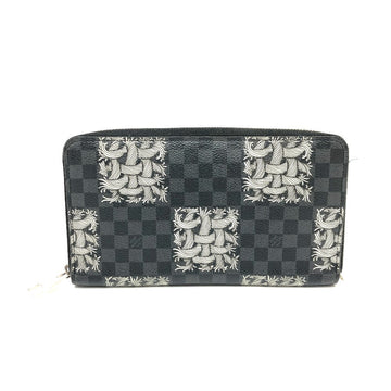LOUIS VUITTON Long Wallet Purse ?61214  Damier Grafitto Canvas black Graphite Christopher nemes