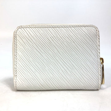 LOUIS VUITTON Coin case M63994 Epi Leather white epi love lock Zip around purse Women Used