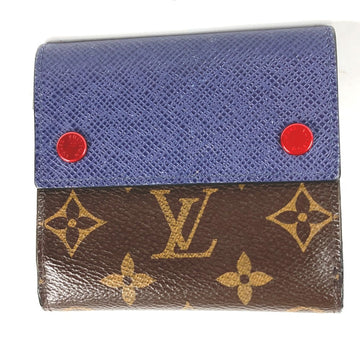 LOUIS VUITTON Folded wallet M63041 Monogram canvas Brown Monogram & Taiga Compact wallet mens Used